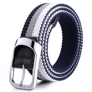 New three-color braided elastic belt, comfortable casual stretch webbing waist belt for men and women.