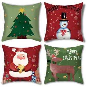 Christmas throw pillow covers set of 4 decorative cushion cases for sofa holiday decor