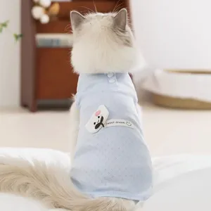 Cute breathable pet clothes for cats, comfortable belly wrap and sterilization suit.