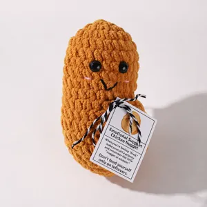 Süßes Plüschtier Häkel Hühnchen Nugget, emotionale Unterstützung Kuschelpuppe Geschenk