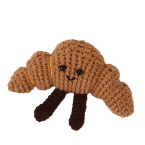 Peluche croissant alluncinetto fatto a mano bambola lavorata a maglia regalo carino