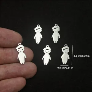 Pendentif de garçon de dessin animé en acier inoxydable bricolage collier bracelet accessoires