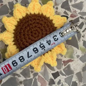 Handgehäkelte Sonnenblumenkopf Garn Stricken DIY Blumenstrauß Deko Zubehör Zuhause