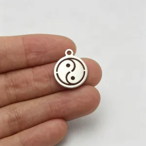 Stainless Steel Yin Yang Pendant Hollow Charms for DIY Necklace Bracelet Jewelry Making