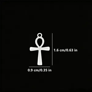 Pendentif croix Ankh en acier inoxydable accessoire de bijou égyptien dimensions.