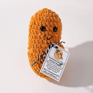 Süßes gehäkeltes Hähnchen-Nugget Plüschtier, emotionales Unterstützungs-Stofftier als Geschenk.