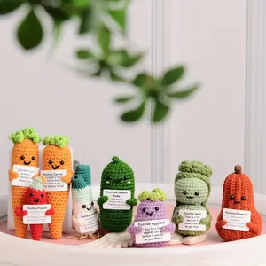 Handcrafted crochet vegetable doll emotional support cute desktop decoration gift plush toy