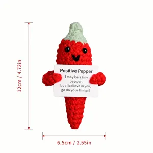 Handmade crochet pepper doll backpack pendant cute emotional support positive pepper toy gift