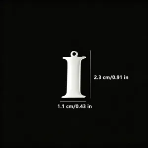 Ciondolo lettera I in acciaio inossidabile specchio accessorio gioielli DIY bracciale collana