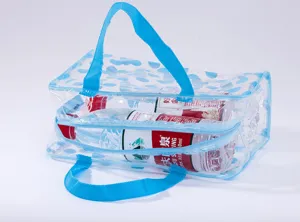 Borsa da toeletta impermeabile in PVC trasparente borsa portaoggetti per cosmetici da viaggio.