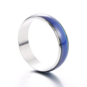 Klassischer Stimmungsring mit Temperatur-Farbwechsel-Design und robustem Metallband.