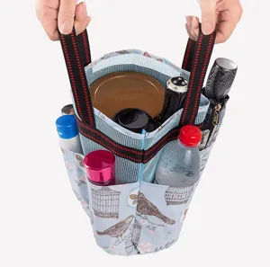 Waterproof mesh shower caddy tote bag portable cosmetic travel organizer with handles