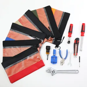 Borsa per attrezzi in rete impermeabile multicolore custodia in tessuto oxford con gancio per hardware