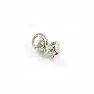 Hip hop silver pentagram tooth grillz fashion hollow dental jewelry for party cosplay