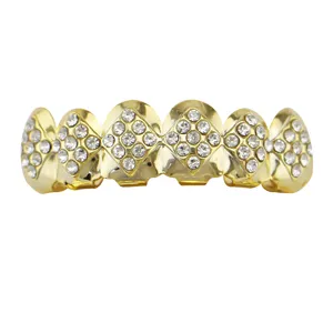 Gold Hip Hop Grillz Zirconia Teeth Grill Luxury Fashion Dental Jewelry Variant Style