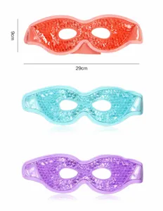 Gel ice cooling eye mask for puffy eyes, soothing cold compress sleep mask with elastic strap