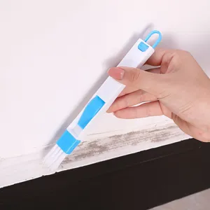 Multifunctional window cleaning brush for groove and door gap daily cleaning tool.