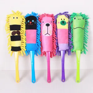 Cute animal design chenille duster set, colorful cleaning brush for home and office cleaning.