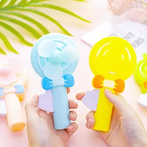 Summer Mini Portable Cute Cartoon Hand Pressed Plastic Fan Creative Children Toy Student Daily Cooling Gift