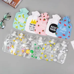 PVC Cartoon Transparent Hot Water Bag Mini Cute Portable Silicone Warm Water Pouch Assortment