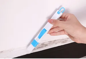 Window gap cleaning brush detail, multi-functional tool for deep crevice and keyboard.