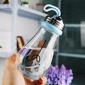 Creative Light Bulb Glass Water Cup Portable Leak-Proof Heat-Resistant Drinkware For Children Students Daily Use