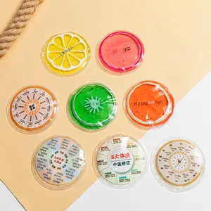 Portable cute fruit cooling gel ice pad reusable cold compress pack for summer body relief