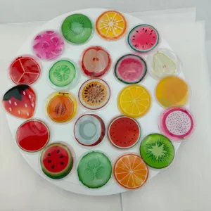Portable cute fruit cooling gel ice pack cartoon cold compress pad for summer daily use
