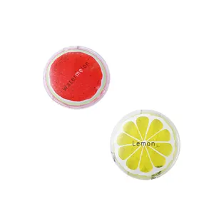 Portable cute fruit cooling ice pad, round watermelon and lemon gel ice pack for summer.