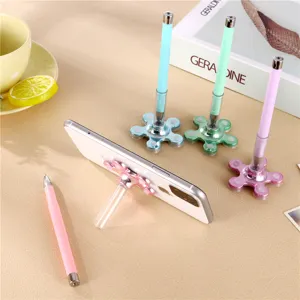 Creative suction cup phone stand pen multifunctional gel pen desktop decor gift pen