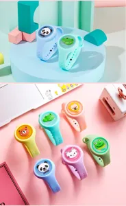 Mignon bracelet anti-moustiques lumineux de dessin animé pour enfants, en silicone sûr avec LED.