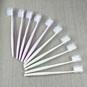 Soft bristle toothbrush set 10pcs with protective travel caps oral care daily tool