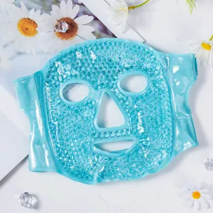 Ice cooling gel face mask reusable hot cold therapy cooling bead mask for skin care relaxation