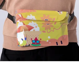 Waterdichte telefoonhoes doorzichtige heuptas zomer strand cartoon taille tas reizen