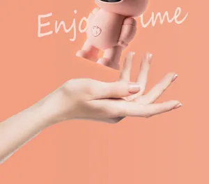 Cute pink cartoon USB rechargeable hand warmer portable desktop heating gadget for winter