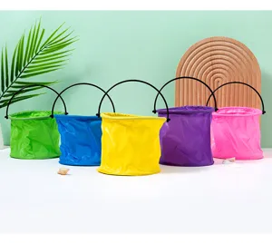 Portable collapsible folding bucket multi-functional art washing bucket for outdoor sketching fishing.