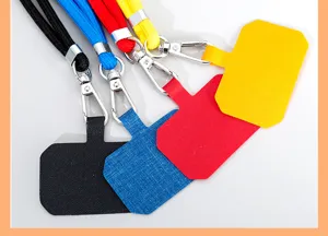Colorful adjustable crossbody phone lanyards with durable tether tabs detail showcase
