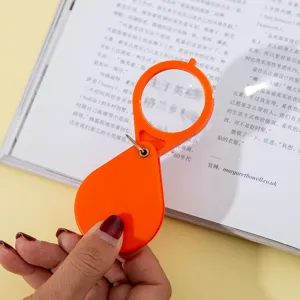 Lupa plegable portátil llavero, mini lupa de mano para lectura y uso diario en cualquier lugar.