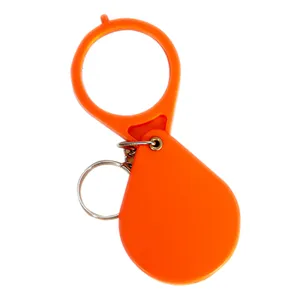 Llavero con lupa plegable portátil, mini lupa de bolsillo práctica para lectura y uso diario.