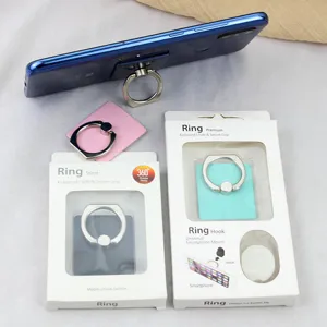 Acrylic Metal Phone Ring Holder 360 Degree Rotating Finger Ring Stand Universal Mobile Phone Grip Mount For Smartphone