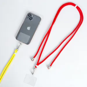 Adjustable crossbody phone lanyard with durable strap and clear tether tab for daily use.
