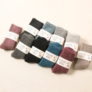 Winter Warme Verdickte Woll Crew Socken Weiche Bequeme Thermische Lange Socken Für Damen Kaltes Wetter Tägliche Schuhe