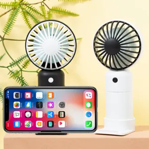 Mini ventilatore USB portatile ricaricabile a mano e da tavolo dal design colorato.
