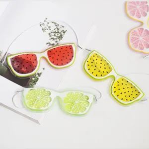 Masque pour les yeux rafraîchissant aux fruits pour le sommeil, joli masque gel vue principale
