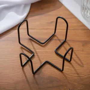 Eisen Tassenmatte Halter Eisenkunst Dreieck Ständer Regal Für Geschirr Untersetzer Aufbewahrungsregal