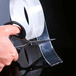 Transparant dubbelzijdig nanotape acryl spoorloos afwasbaar plakband hoofdfoto view