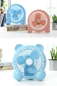 Portable USB desk fan with cute design, quiet operation for office, dorm and home desktop use.
