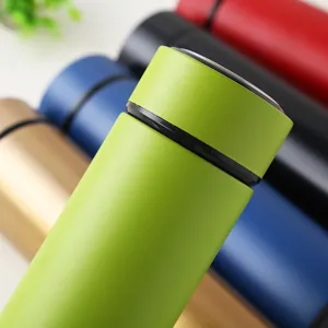 Stainless steel vacuum insulated water bottle straight business thermos cup portable mug