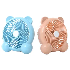 Cute cartoon bear USB desktop fan, portable silent 7-inch fan for office and student dorm.
