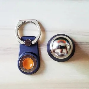 Universal metal car phone holder magnetic ring mount portable smartphone stand for auto dashboard